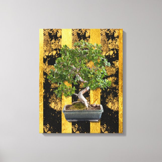 Toile Chinois Asiatique Bonsai Arbre Étitré Canvas Impri (Recto)