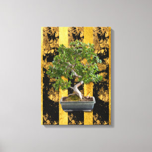 Toile Chinois Asiatique Bonsai Arbre Étitré Canvas Impri
