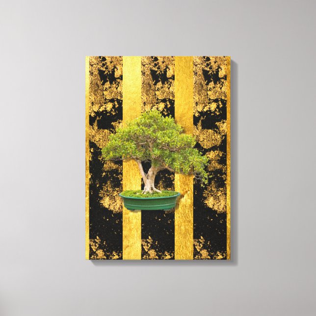 Toile Chinois Asiatique Bonsai Arbre Étitré Canvas Impri (Recto)