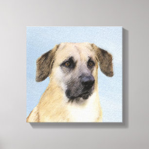 Toile Chinook (Oreilles Laissées) Peinture - Art Chien o
