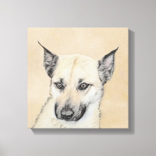 Toile Chinook (Oreilles Pointées) Peinture - Art Chien o (Recto)