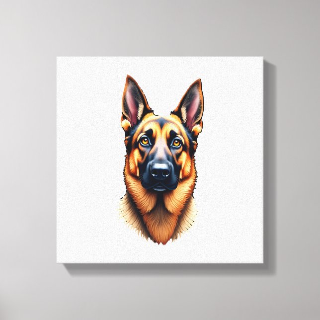 Toile Chiot Mignon Chien Berger Allemand (4) (Recto)