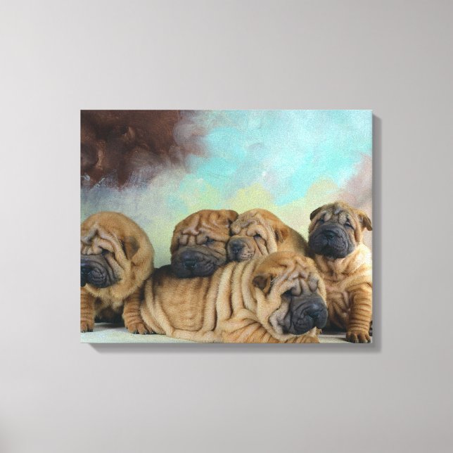 Toile Chiots de pois de Cute Shar (Recto)