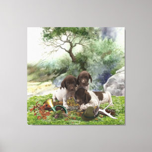 Toile Chiots mignons à poignets allemands
