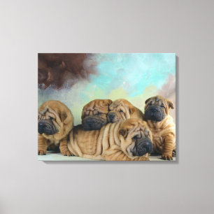 Toile Chiots mignons de pei de Shar
