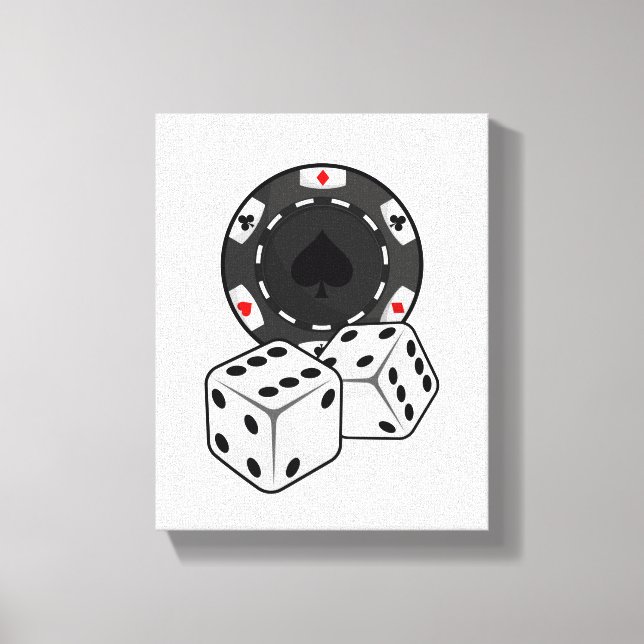 Toile Chip & Dice pour Poker (Recto)