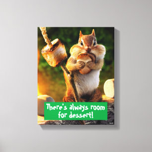 Toile Chipmunk Mangant Marshmallow