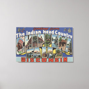 Toile Chippewa Falls, le Dakota du Sud - grande lettre