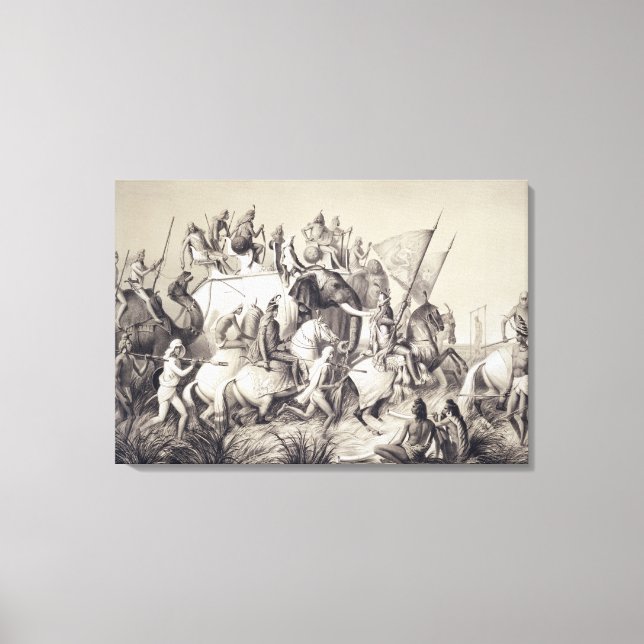 Toile Chir Singh, Maharaja des Sikhs avec le roi des (Recto)