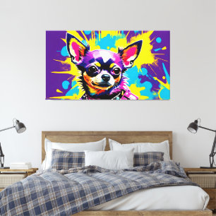 TOILE CHIUAHUA POPART ABSTRAIT