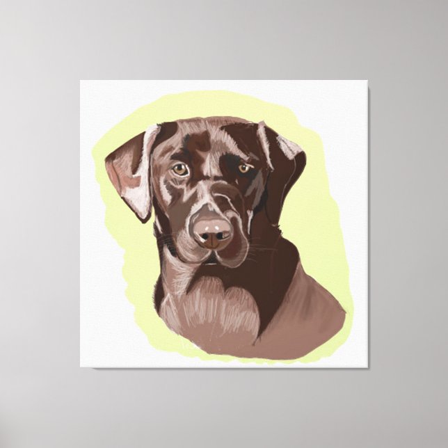 Toile Chocolat Brown Labrador (Recto)