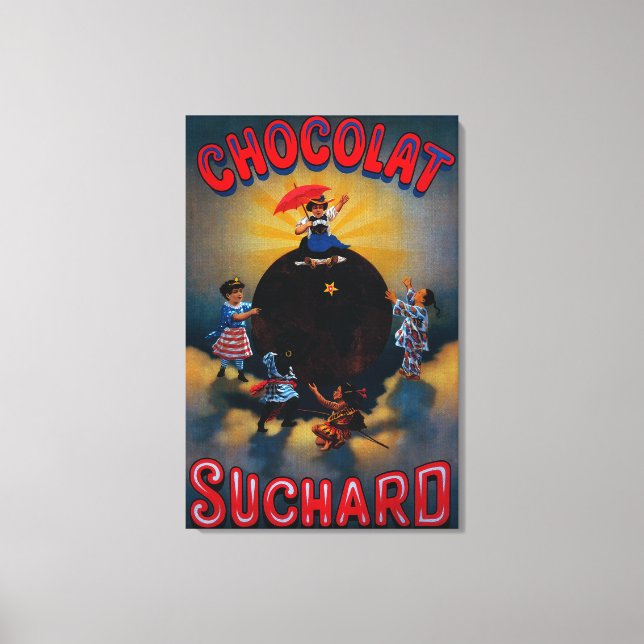 Toile Chocolat Suchard Poster Vintage Europe (Recto)
