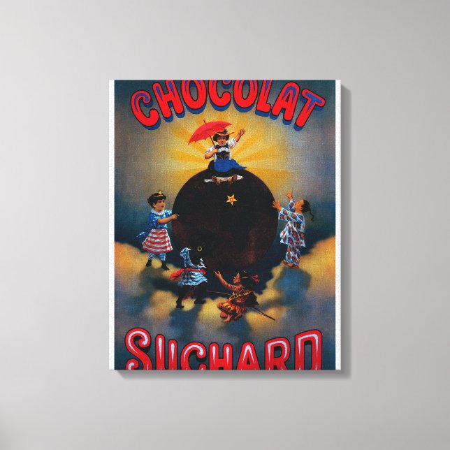 Toile Chocolat Suchard Poster Vintage Europe (Recto)