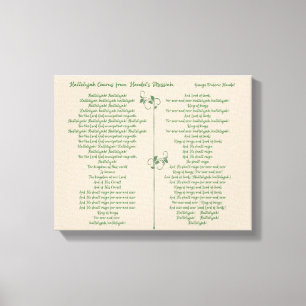 Toile Chœur Alléluia du Messie de Haendel en vert
