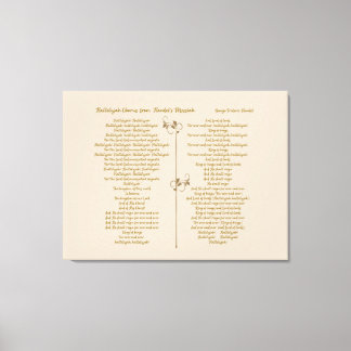 Toile Chœur Alléluia  Messie de Haendel texte marron