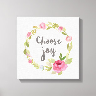 Toile Choisissez les roses en pastel roses de la joie  