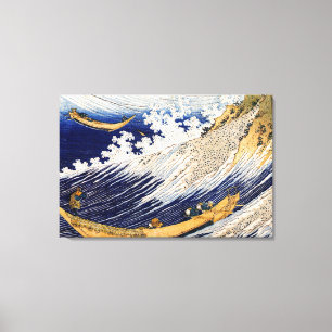 Toile Choshi dans la province de Simosa par Hokusai