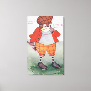 Toile Chouette de golf Remarquer le silence est doré