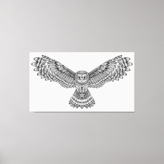 Toile Chouette volante Zendoodle 6