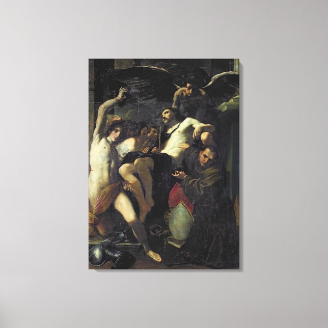 Toile Christ adoré par les anges, Saint Sébastien (Recto)