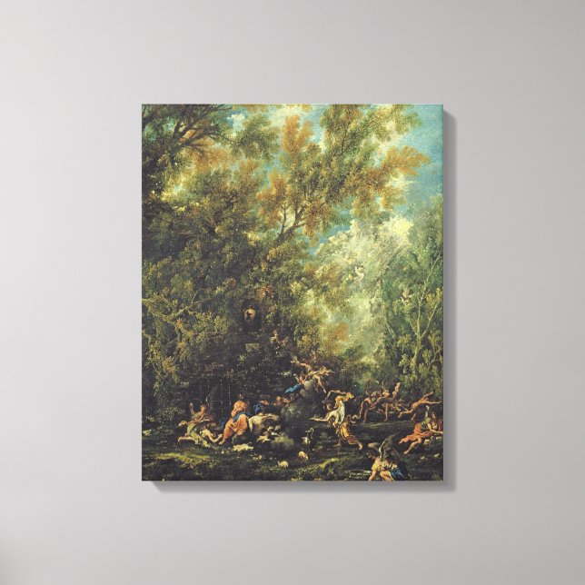 Toile Christ assisté par les Anges, c.1725-30 (huile sur (Recto)