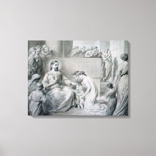 Toile Christ Bénir les petits enfants (Recto)