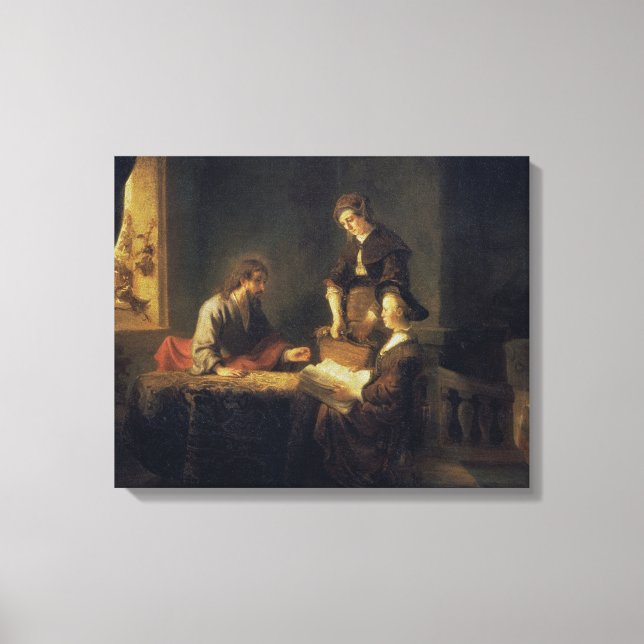 Toile Christ dans la Maison de Martha et Marie (Recto)