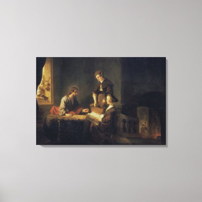 Toile Christ dans la Maison de Martha et Marie (Recto)
