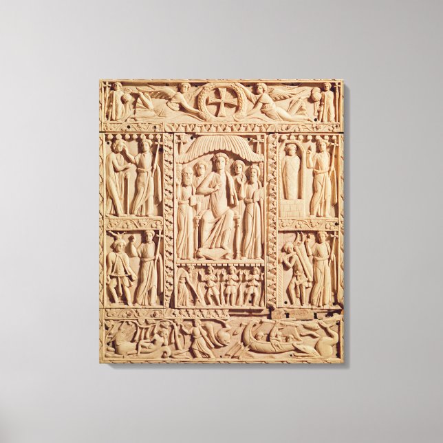 Toile Christ Enthroné, d'un évangéliste (Recto)