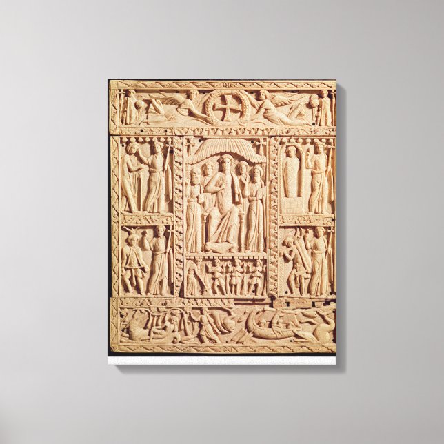 Toile Christ Enthroné, d'un évangéliste (Recto)