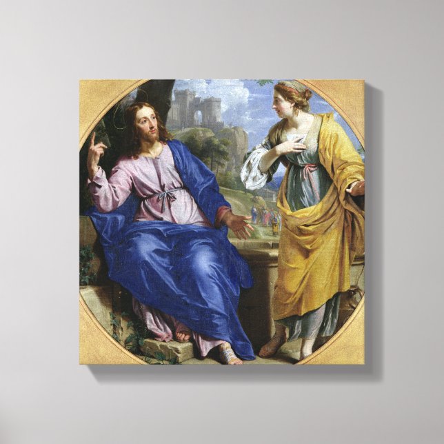 Toile Christ et la femme de Samarie (Recto)