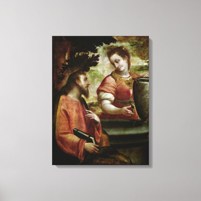 Toile Christ et la femme de Samarie, c.1575-80 (Recto)