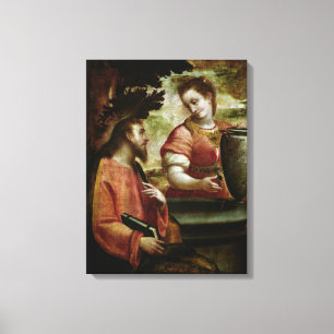 Toile Christ et la femme de Samarie, c.1575-80