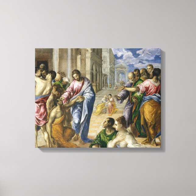 Toile Christ guérir les aveugles (Recto)