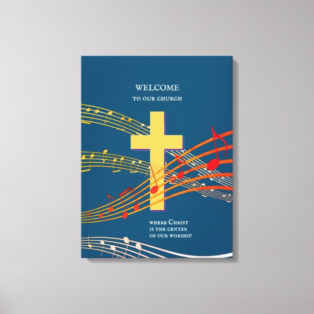 Toile CHRIST LE CENTRE culte chrétien (Recto)