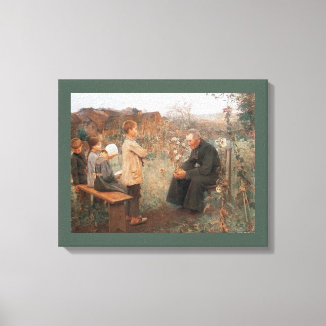 Toile Christian Fine Art Catéchisme Leçon et enfants (Recto)
