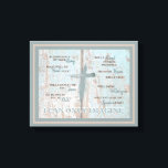 Toile Christian Je ne peux imaginer que Turquoise Croix<br><div class="desc">Je Ne Peux Qu'Imaginer Les Paroles. Croix Turquoise. Clôture en bois turquoise et Arrière - plan Turquoise.</div>