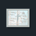 Toile Christian Je ne peux imaginer que Turquoise Croix<br><div class="desc">Je Ne Peux Qu'Imaginer Les Paroles. Croix Turquoise. Clôture en bois turquoise et Arrière - plan Turquoise.</div>