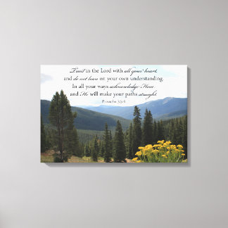 Toile Christian Wall Art Mountain View Confiance dans le