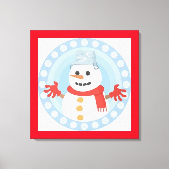 TOILE CHRISTMAS HIVER SNOWMAN (Recto)