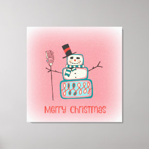 Toile Christmas Snowman