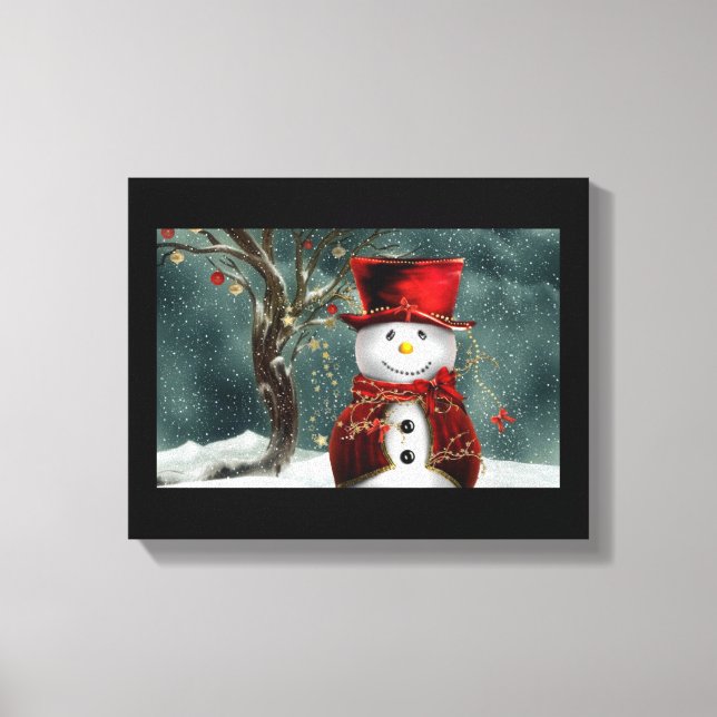 Toile Christmas Snowman (Recto)