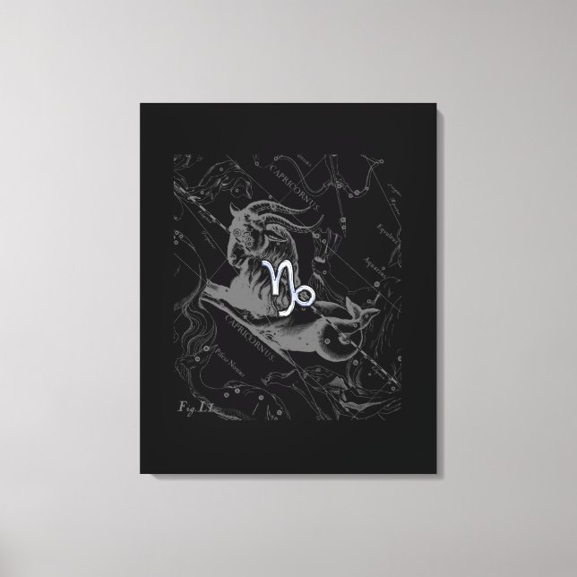 Toile Chrome comme Capricorn Zodiac Connexion Hevelius (Recto)