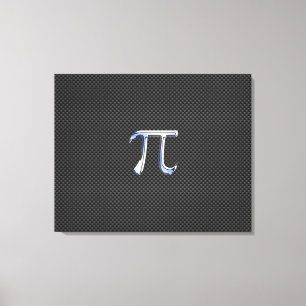 Toile Chrome comme symbole Pi sur l'impression de fibre 