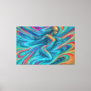 Toile "Chromisca" - Portrait d'enceinte fluide