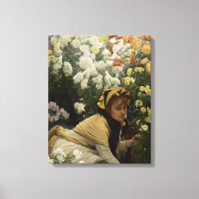 Toile Chrysanthèmes par James Tissot Fine Art (Recto)