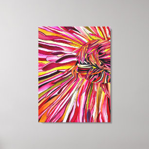 Toile Chrysanthemum aquarelle affiche de fleurs d'art