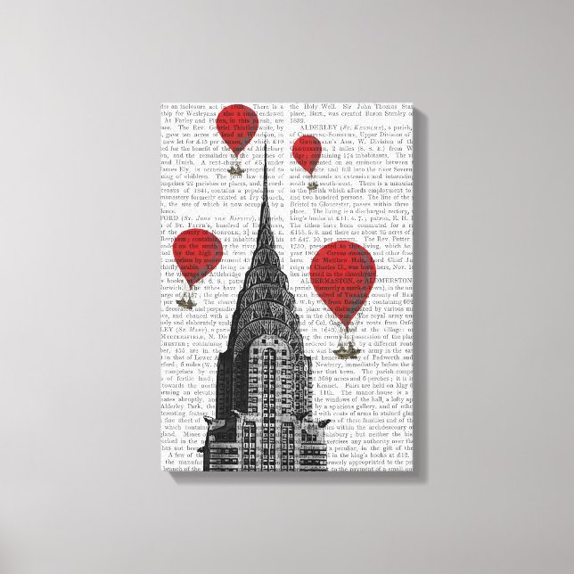 Toile Chrysler Building et Red Hot Air Ballots (Recto)