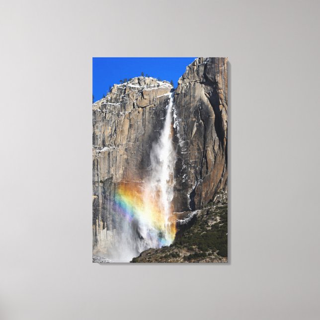 Toile Chutes de Yosemite avec arc-en-ciel (Recto)