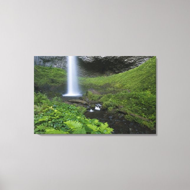 Toile Chutes Latourell, gorge du Columbia, Oregon, (Recto)